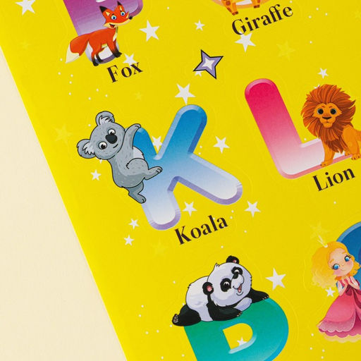 Детские развивающие наклейки «Английский алфавит», 24 × 37 см