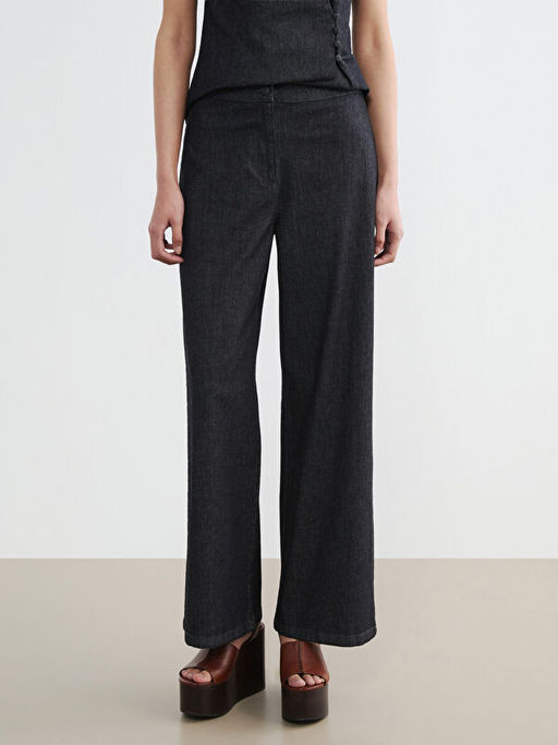 Wideleg Kad?n Jean Pantolon