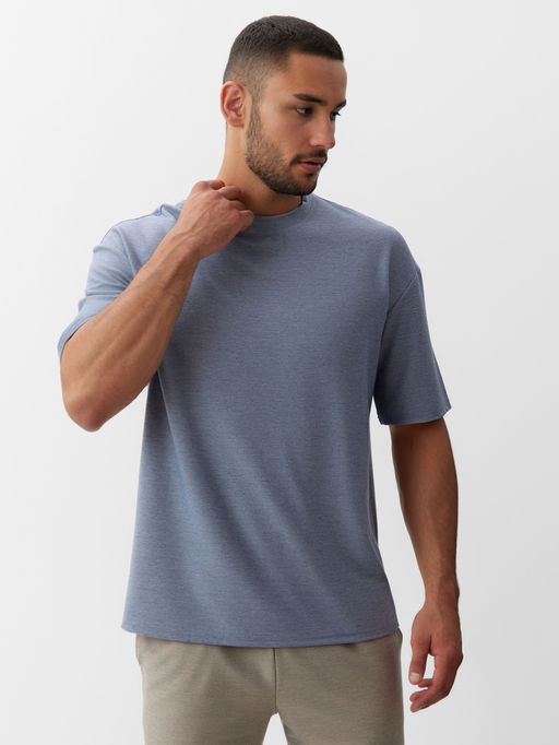 Футболка мужская MINAKU REGULAR: голубая, размер 46