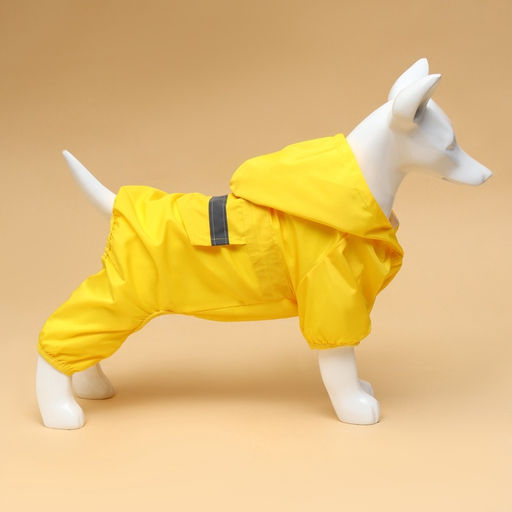 Комбинезон для собак, демисезонный с подкладом, размер XL (ДС 36, Ог 52 см), жёлтый - Simaland фото 4