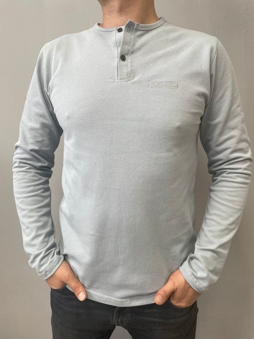 100% ХЛОПОК ПИКЕ Лонгслив мужской - Knitka wear фото 2