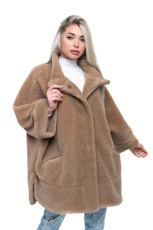 ПОНЧО WOOL CAMEL цвет Кемел (р. 40-58)