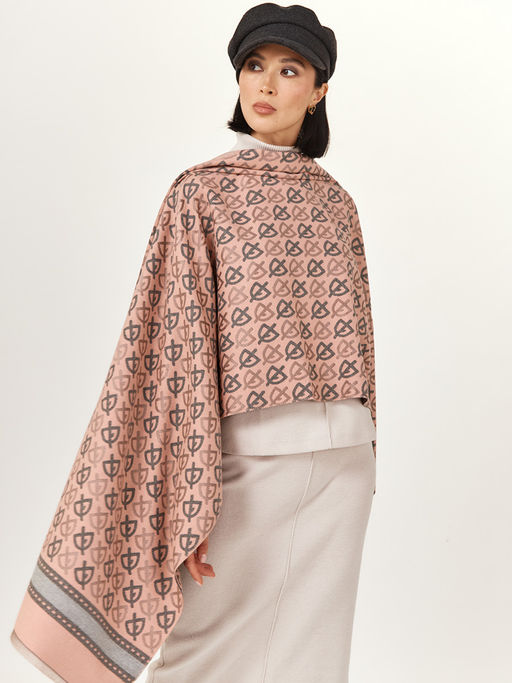 в составе ШЕРСТЬ  и КАШЕМИР Большой, мягкий, теплый  двусторонний палантин - Tantino фото 5