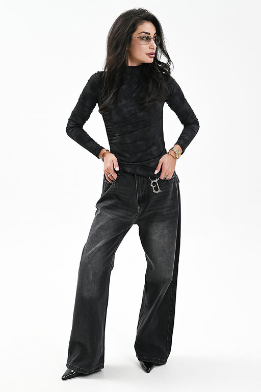 Лонгслив с драпировкой