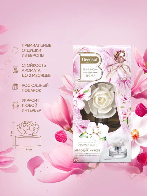 Breesal Декоративный ароматизатор Arome Fleur Мелодия чувств 60 мл  фото 3