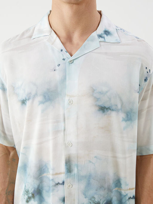 Standart Kal?p K?sa Kollu Viskon Erkek G?mlek