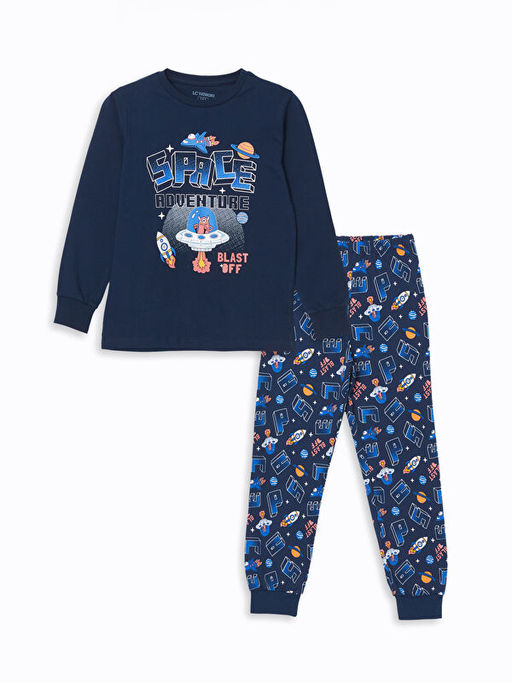 Bisiklet Yaka Erkek ?ocuk Pijama Tak?m?