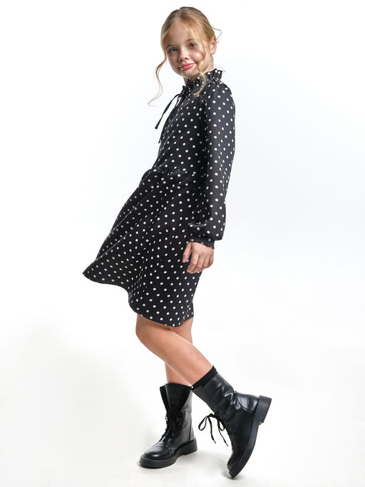 Платье для девочки нарядное UD 7411 черный горох - Mini maxi фото 4