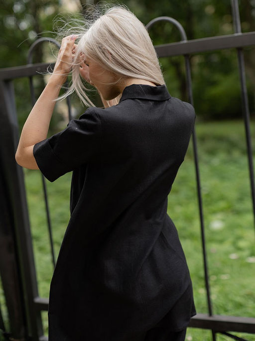 Блузка рубашка лен вискоза