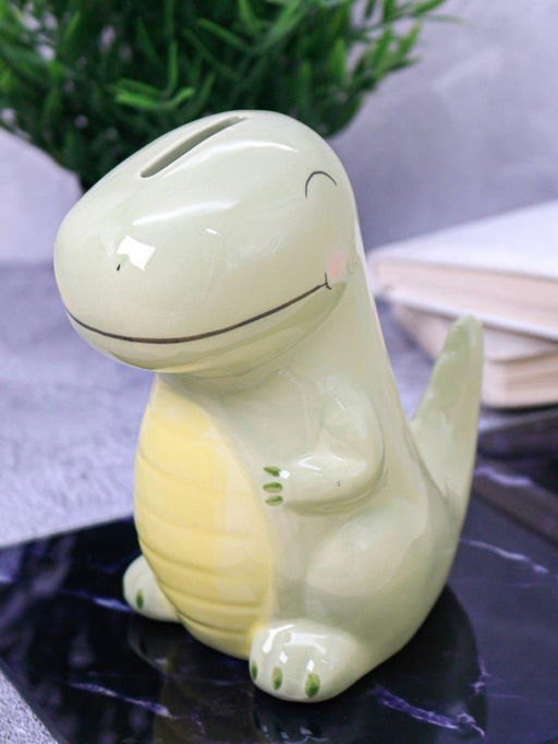 Копилка керамическая Green Dino, green (16,5х14 см)