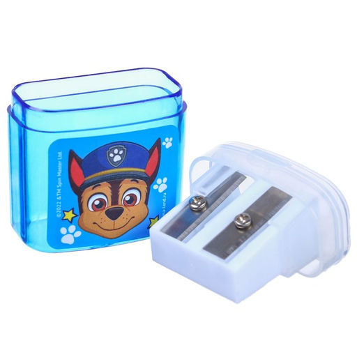 Цена за 12 шт. Точилка пластиковая с контейнером, двойная, МИКС, PAW PATRO