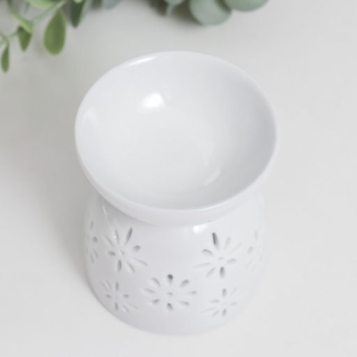 Аромалампа для эфирных масел Кружево цветочное, керамика, белый, 8?6.5?6 см, МИКС - Simaland фото 4