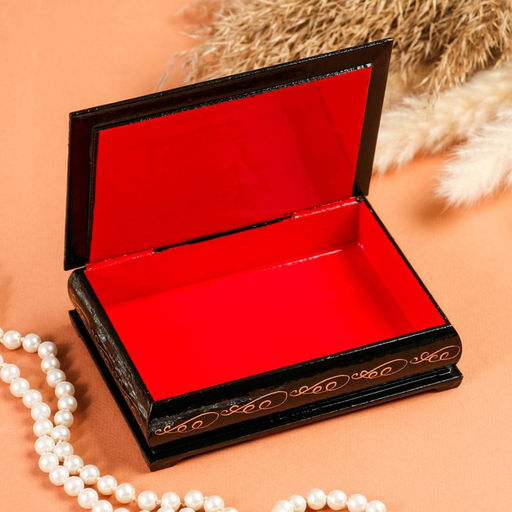 Шкатулка для украшений Зимняя тройка коней, 10?14 см, лаковая миниатюра