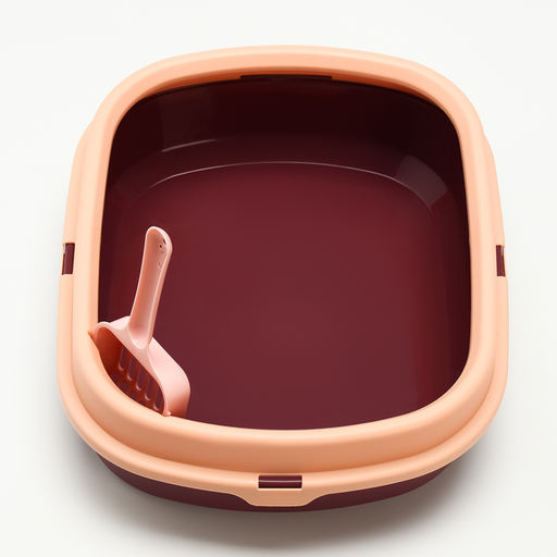 Туалет с бортом 40×34×11 см, бордовый