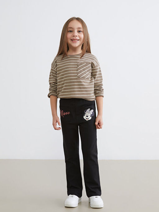 Beli Lastikli Minnie Mouse Bask?l? K?z ?ocuk Tayt