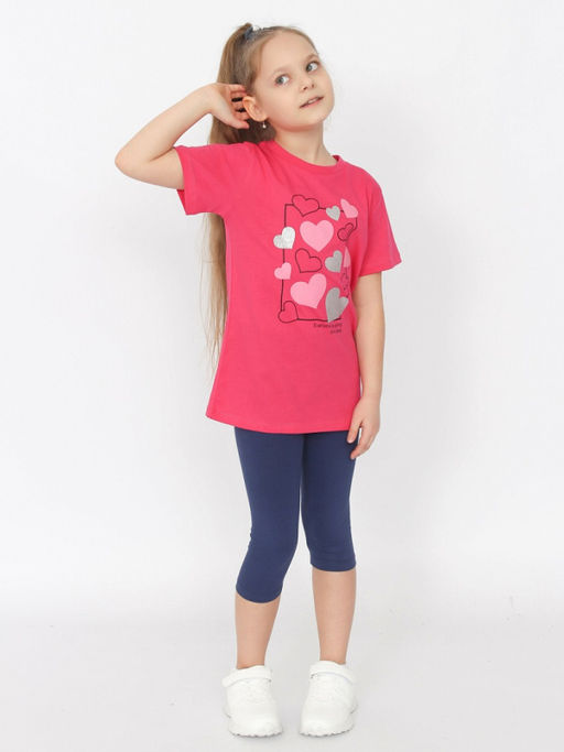 CRB wear / HSJG 63845-46 Футболка для девочки,циклама/Ex.Cherubino  фото 2