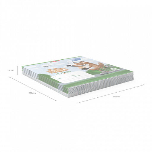 Цена за 10 шт. Тетрадь школьная ученическая ErichKrause Хитрый лис, 18 листов, клетка (в плёнке по 10 шт.)_MIX-PACK  фото 11