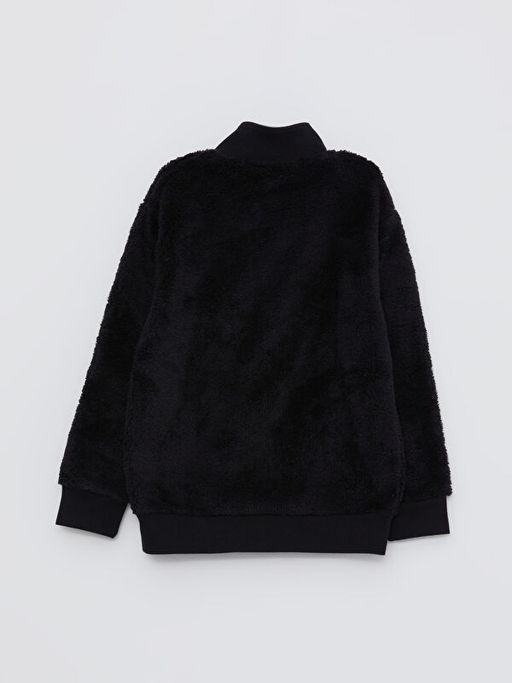 Dik Yaka Spiderman Nak??l? Uzun Kollu Pel?? Erkek ?ocuk Fermuarl? Sweatshirt - Waikiki фото 3