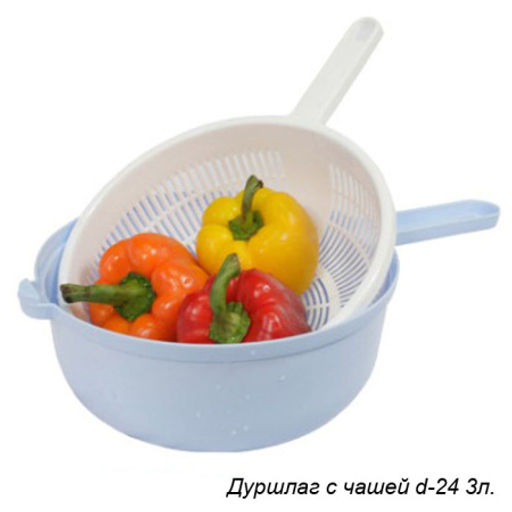 Дуршлаг с ковшом 24 см 3 л / М592 /уп.10/ - Галеонтрейд фото 2