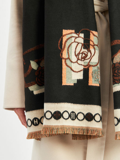 в составе ШЕРСТЬ и КАШЕМИР Большой, мягкий, теплый двусторонний палантин - Tantino фото 12