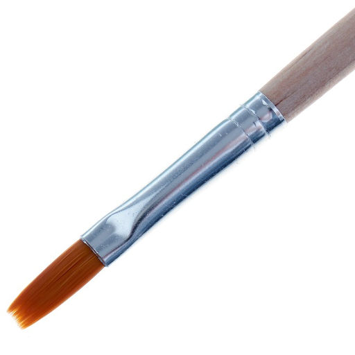 Цена за 10 шт. Кисть для рисования, нейлон, № 8, плоская, деревянная ручка, международный размер