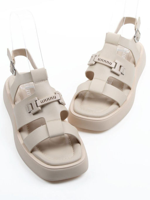 08-PET252-2 LT. BEIGE Босоножки женские (натуральная кожа)