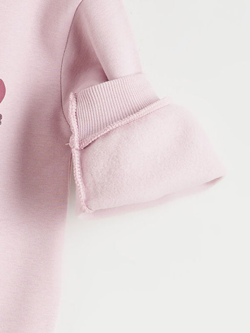 Kalp Bask?l? K?z ?ocuk Sweatshirt