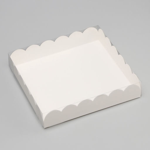 Цена за 5 шт. Коробка для печенья, кондитерская упаковка, Белая, 20×20×4 см