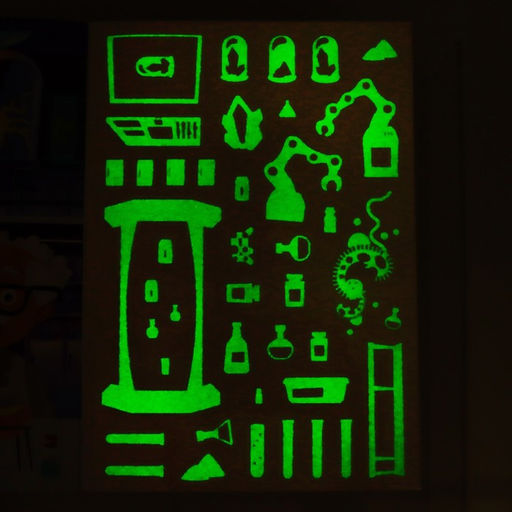 Книга со светящимися наклейками Безумная лаборатория, 90 наклеек, 4 стр. - Буква-ленд фото 4