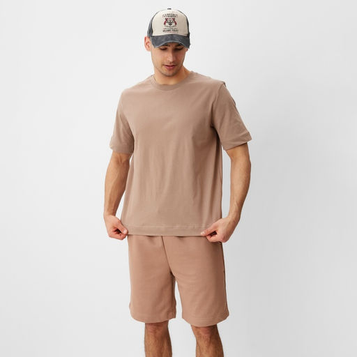 Футболка мужская из органического хлопка MINAKU REGULAR FIT: бежевая, р-р 48