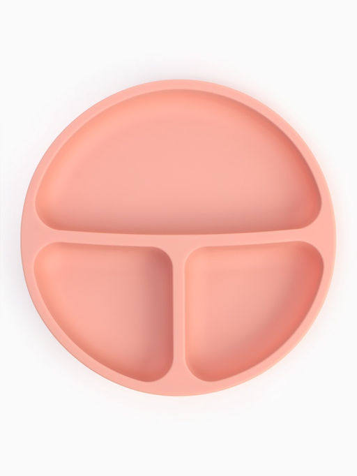 Тарелка детская секционная, 3 секции, розовый, Mum&Baby