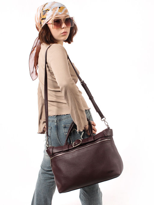 LACCOMA сумка Моника-Y2005-бордовый эко кожа хлопок