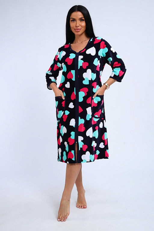 Халат велюровый на молнии (941-6) - Плиона фото 150