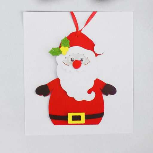 Ёлочная игрушка из фетра Дед мороз, своими руками