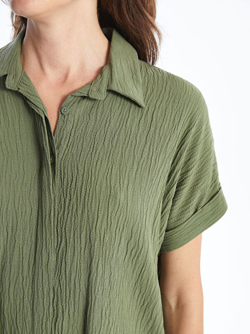 Dokulu Oversize Kad?n G?mlek