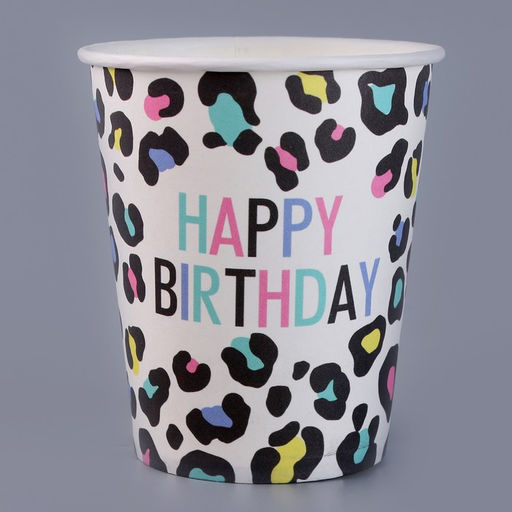 Цена за 10 шт. Стакан бумажный Вечеринка, конфетти, 250 мл - Страна карнавалия фото 2