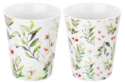 Набор 2 кружек 350 мл 12*9*11 см Зеленые веточки NEW BONE CHINA - Elan gallery фото 13
