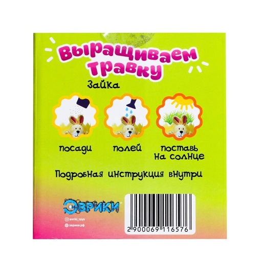 Набор для опытов Выращиваем травку, зайка - Эврики фото 7