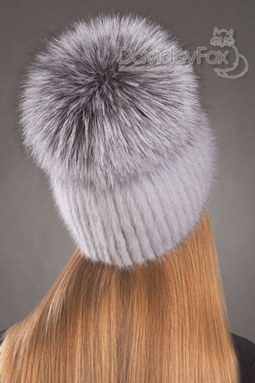 Шапка Лыжница норка сапфир