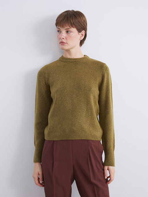 Bisiklet Yaka Kad?n Triko Kazak