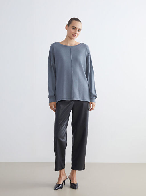 Bisiklet Yaka Kad?n Triko Kazak