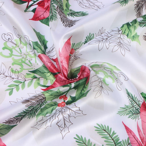 Скатерть Доляна Рождественский букет 145*180 см, 100% п/э  фото 7