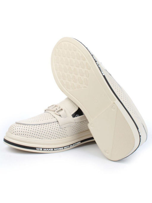 03-PDD170-2 BEIGE Лоферы женские (натуральная кожа)