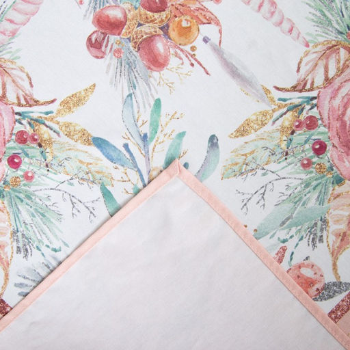 Набор новогодний «Этель» Pink magic: скатерть 150×180 см ±3 см с ГМВО, салфетка 40×40 см-8 шт., 100% хлопок