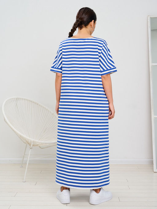 Платье женское MR025SS3 white/bright blue - Maxroses фото 3