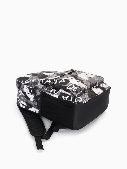 Рюкзак школьный на молнии, с карманами, с принтом, размер 30?13?42 см, голубой/серый