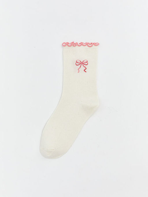 Fiyonk Bask?l? Kad?n Soket ?orap