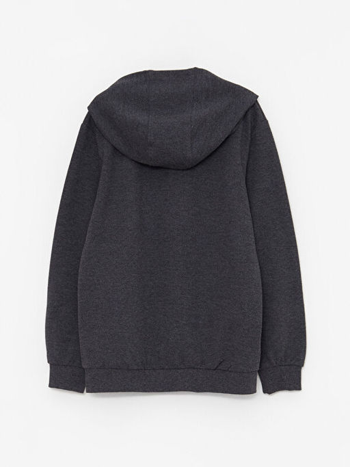 Kap??onlu Basic Uzun Kollu Erkek ?ocuk Fermuarl? Sweatshirt - Waikiki фото 2