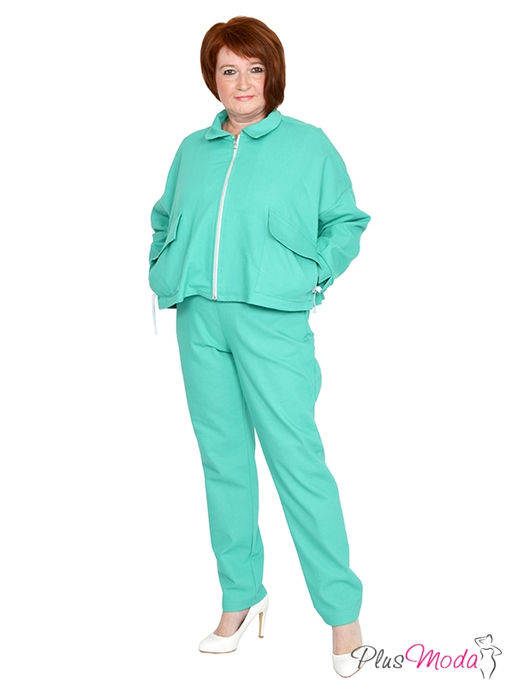 Жакет с капюшоном Модель №928 размеры 44-84 - Plusmoda фото 3