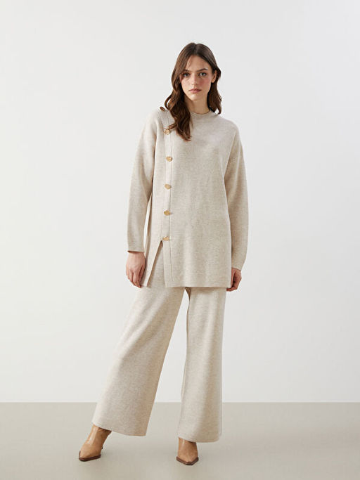 Beli Lastikli Geni? Pa?a Kad?n Triko Pantolon